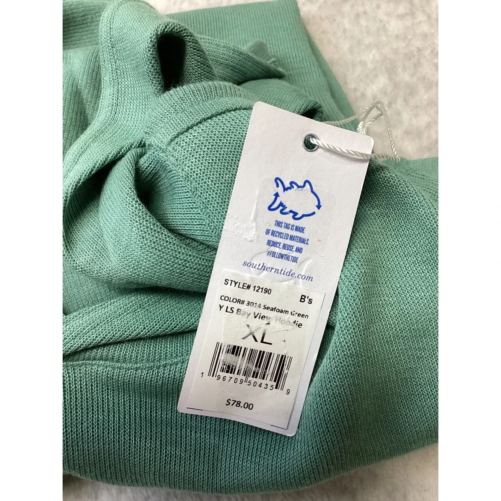Southern Tide Kids XL Seafoam Green Bay View Hoodie Long Sleeve Pullover 12190